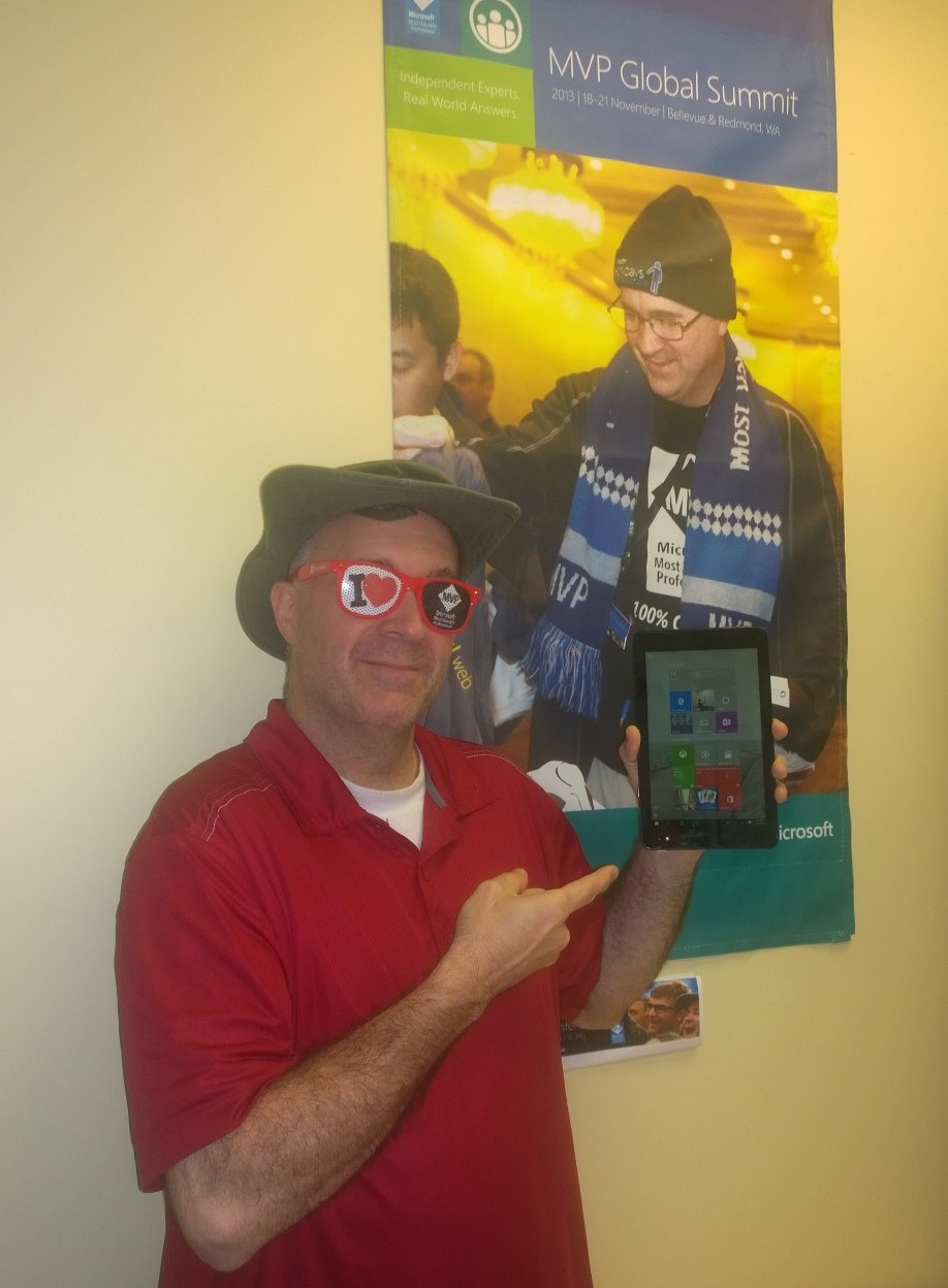 Sean with his Tilley and Dell Venue